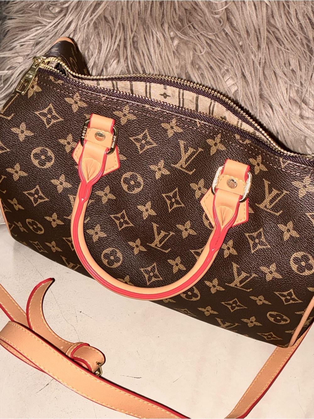 Large Brown Monogram Speedy Bandoulière